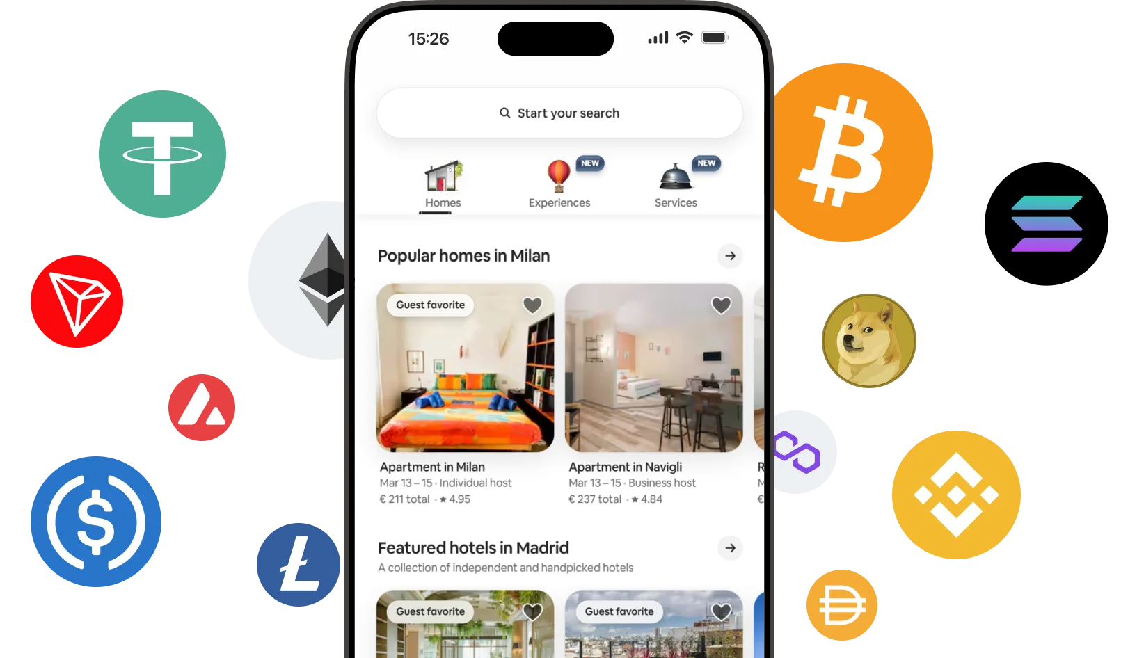 Buy Airbnb gift card with crypto