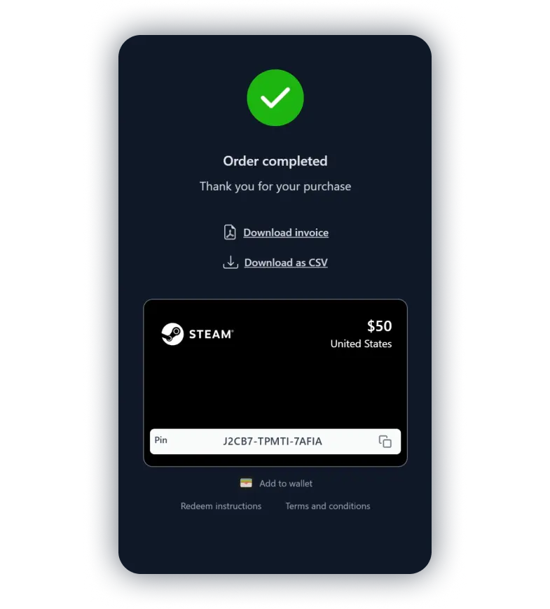 复制礼品卡代码