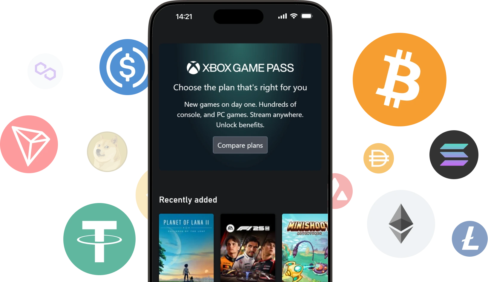 Achetez une carte-cadeau Xbox avec des cryptomonnaies