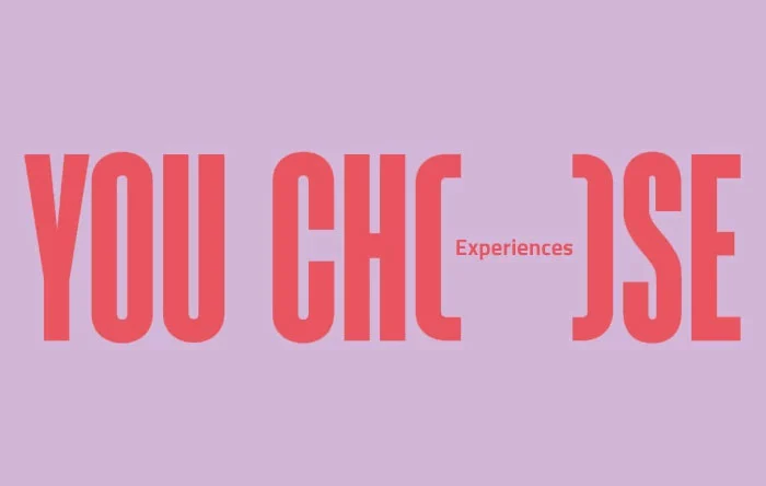You Choose Experiences giftcard